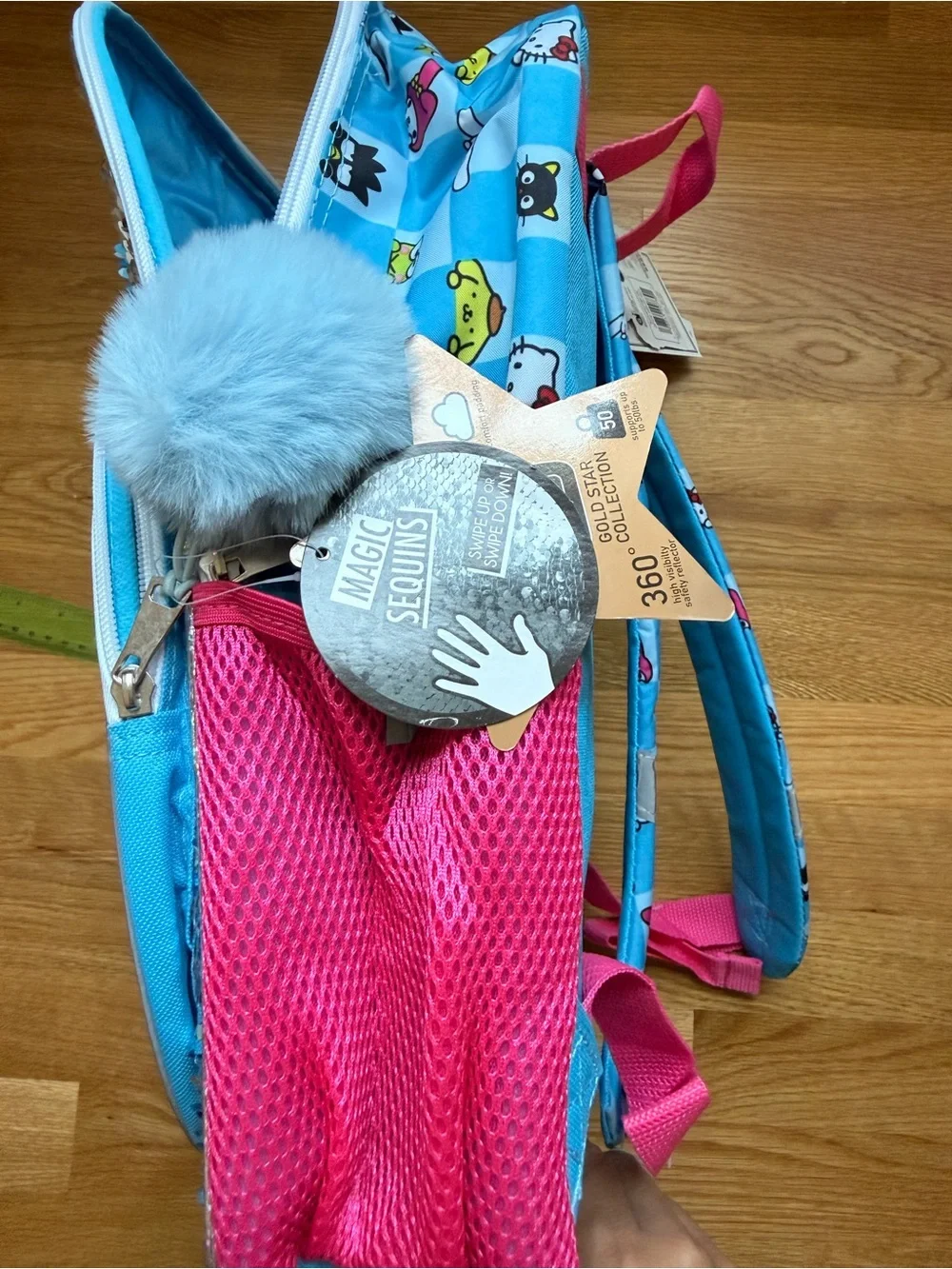 Hello Kitty and friends  color changing Sequin Backpack NWT